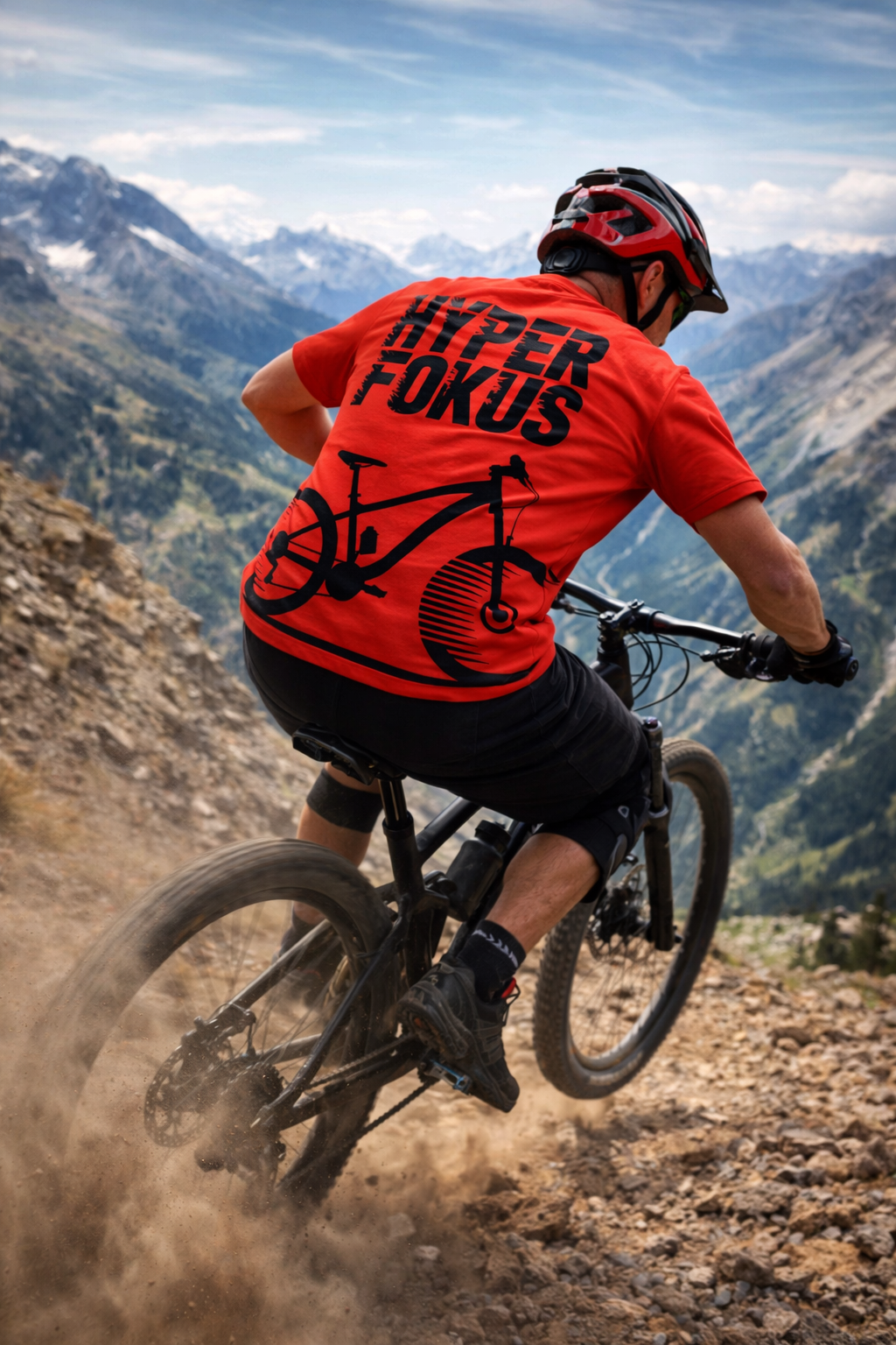 Mountainbike Rider Unisex- Sport Trikot Red