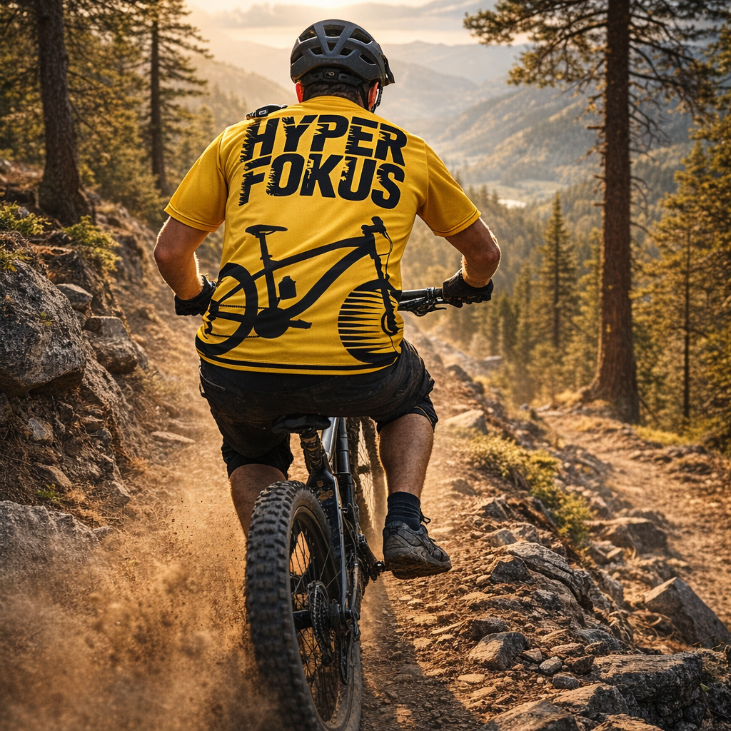 Mountainbike Rider Unisex- Sport Trikot Yellow