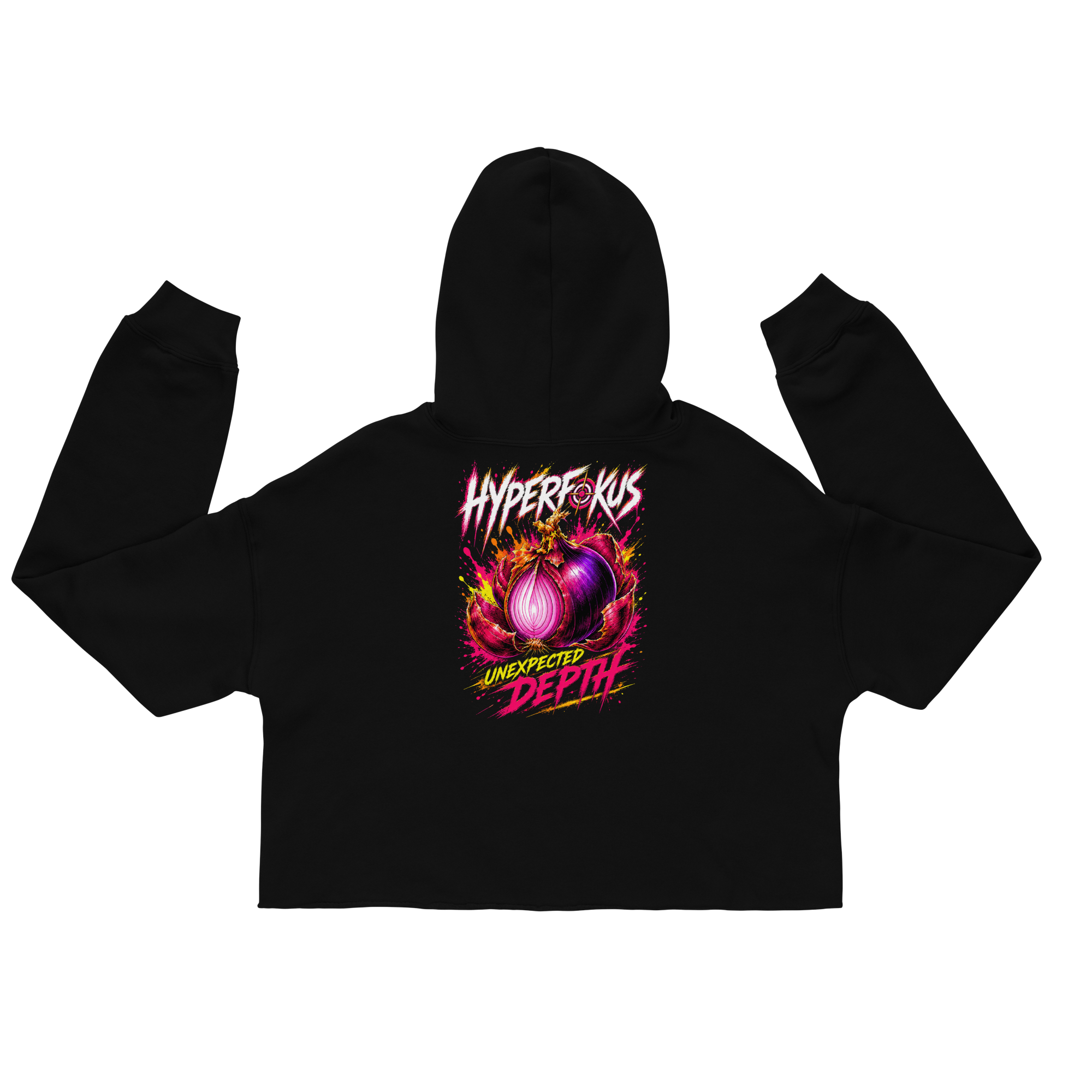 ADHS Hyperfokus Unexpetcted Depth Crop Hoodie